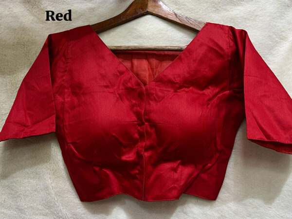 Plain Cotton Silk Blouse | b7