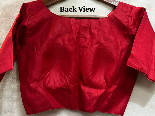 Plain Cotton Silk Blouse | b7 - Image 2