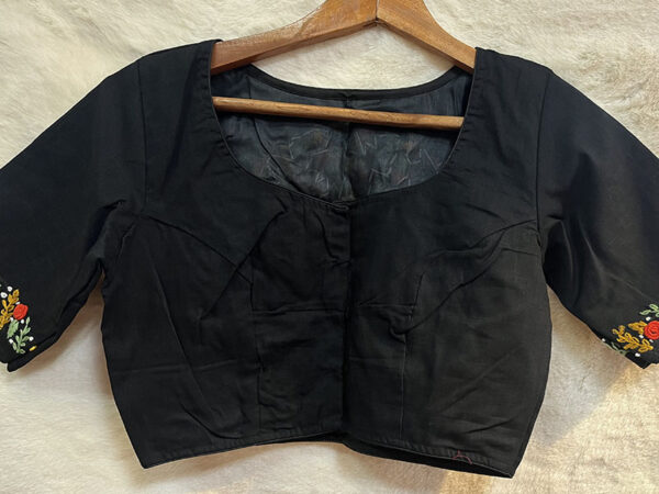 Hand Kutch Work Cotton Blouse  | b1 - Image 2