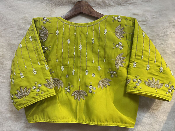 Zardozi Handwork Silk Blouse | b2