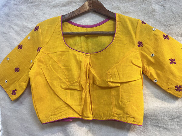 Hand Kutch Work Cotton Blouse | b2 - Image 2