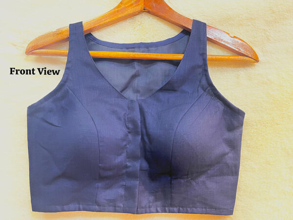 Plain Cotton Halter Neck Blouse |b11 - Image 2