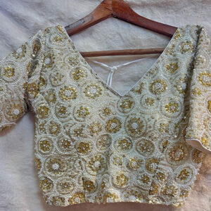 All Over Pearls Work Zardozi blouse |b16