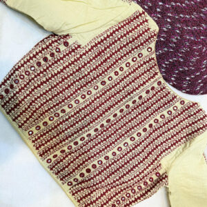 Handcrafted Cotton Fabric with Gujarati Work|b31