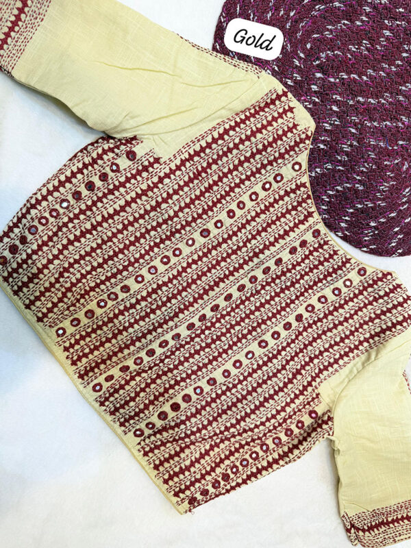 Handcrafted Cotton Fabric with Gujarati Work|b31