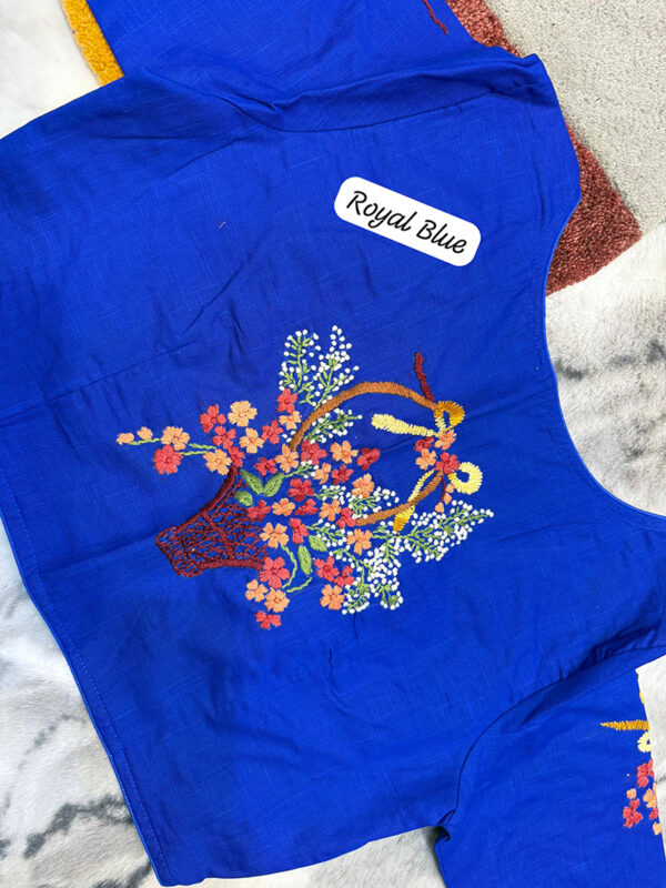 Hand Work Cotton Glass Sleeves Blouse |b29