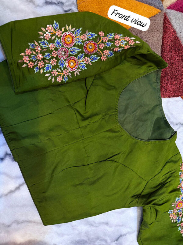 Zardosi Handwork Silk Dress |b22 - Image 2