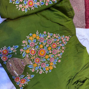 Zardosi Handwork Silk Dress |b22