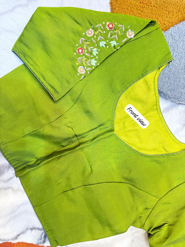 Zardosi Hand Work Silk blouse |b21 - Image 2