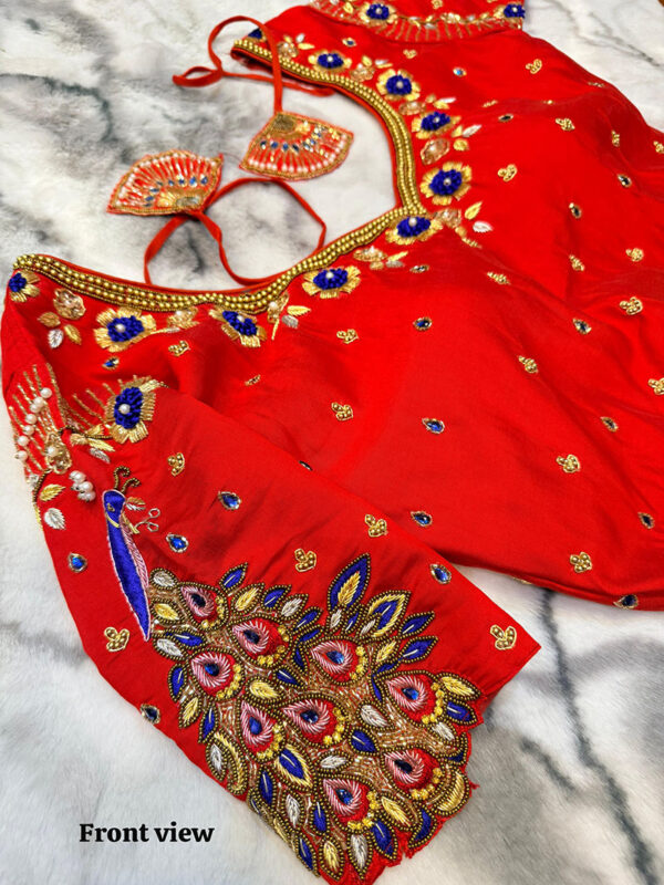 Peacocks  Zardosi Hand-Work Silk Outfit | b23