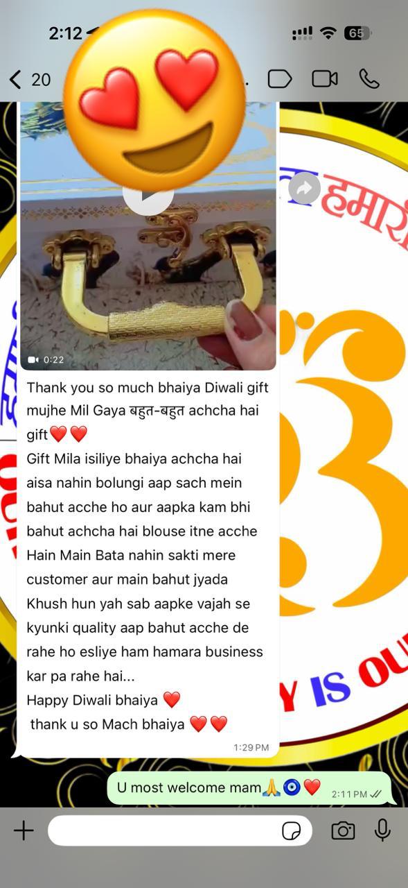 bajrangi blouses' review on whatsapp chat (2)