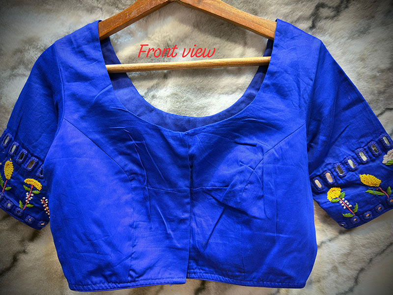 Elegant Mirror Work Blouse | b11 - Image 2