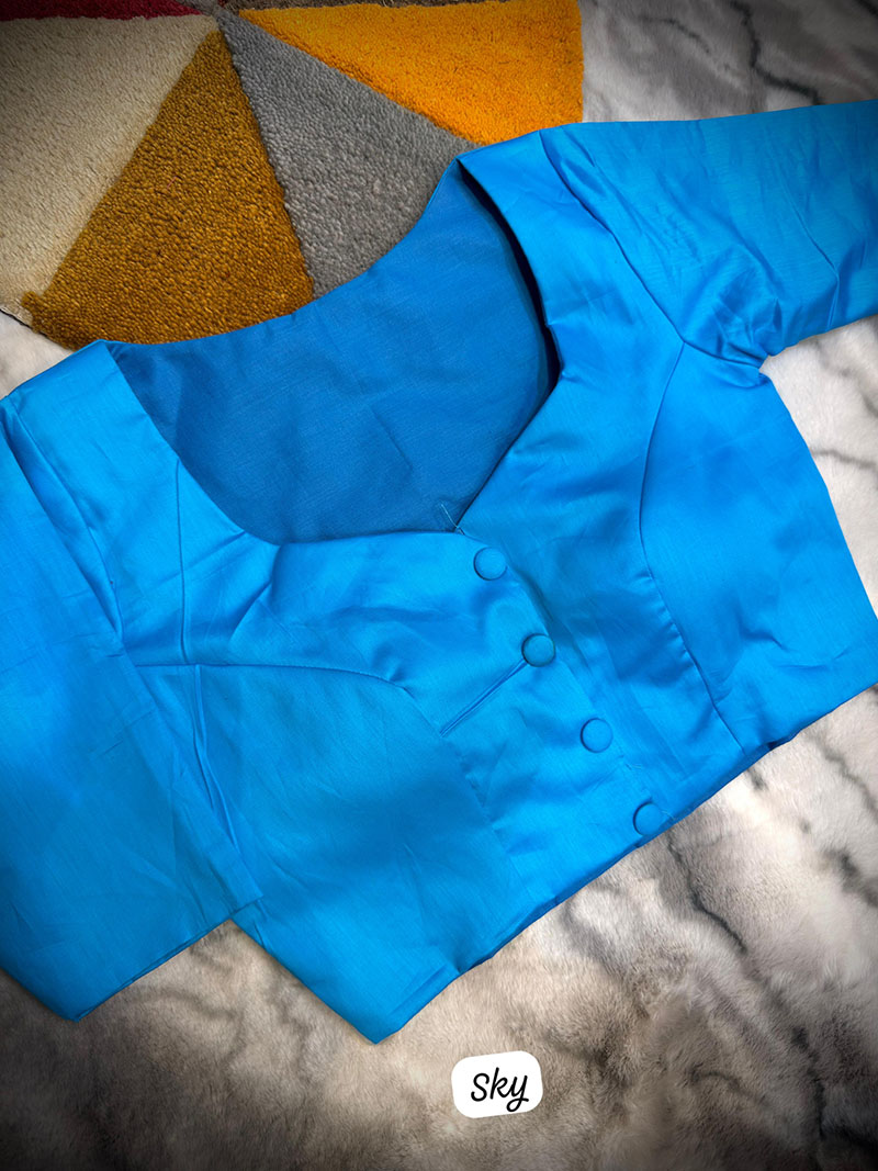 New Solid Colour Cotton Silk Blouse |b17