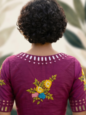 10 Hand Katha Mirror Blouse