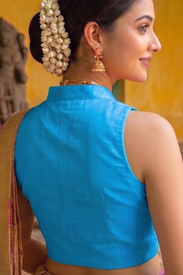 Skyblue Silk Blouse