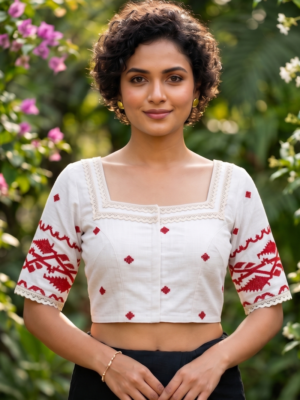 Jamdani Cotton Blouse