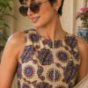 Ziplock Cotton Ajrak Blouse