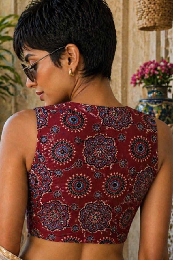 Ajrak Print Blouse