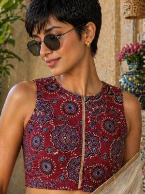 Ajrak Print Blouse
